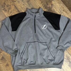 FANATICS Men’s Tampa Bay Lightning Quarter-Zip Sweatshirt, Size 4XL, EUC
